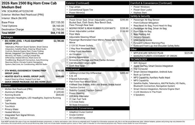 Used 2026 RAM 2500 Big Horn AWD/4WD image 9