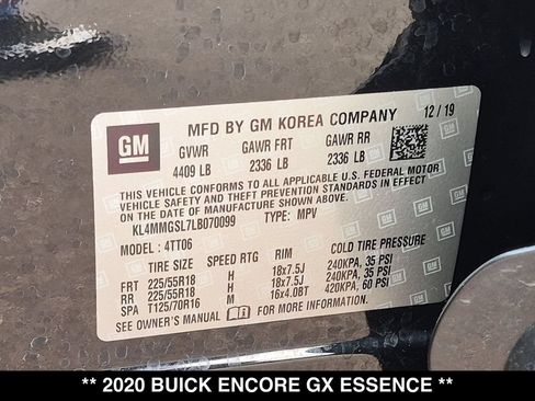 Used 2020 Buick Encore GX Essence w/ Experience Buick Package AWD/4WD image 29