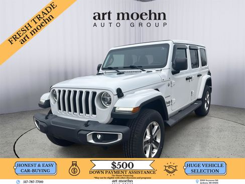 Used 2019 Jeep Wrangler Unlimited Sahara w/ Uconnect 4C Nav & Sound Group image 1