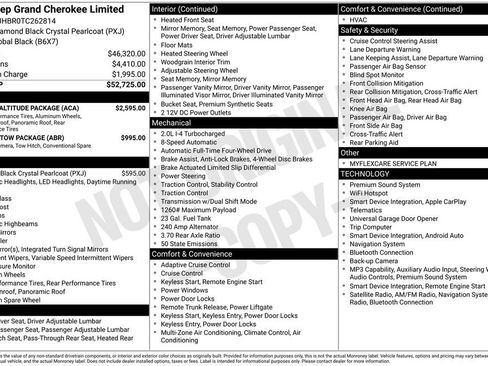 New 2026 Jeep Grand Cherokee Limited w/ Limited Altitude Package AWD/4WD image 8