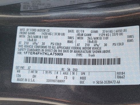 Used 2019 Ford Ranger Lariat w/ Black Appearance Package image 17