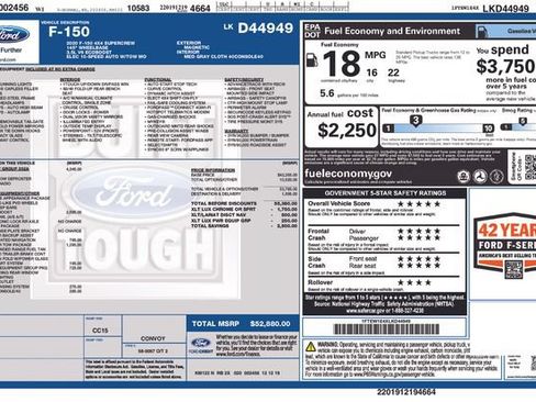 Used 2020 Ford F150 XLT w/ Equipment Group 302A Luxury AWD/4WD image 9