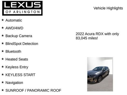 Used 2022 Acura RDX AWD w/ Technology Package image 7