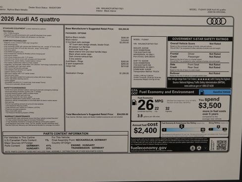 New 2026 Audi A5 2.0T Premium AWD/4WD image 39
