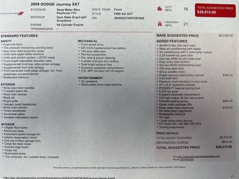 Used 2009 Dodge Journey SXT w/ Flexible Seating Group image 25