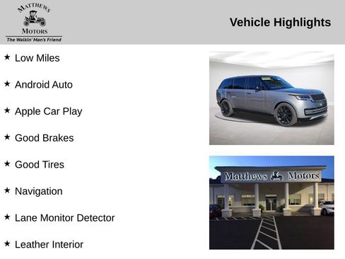 Used 2023 Land Rover Range Rover Long Wheelbase SE AWD/4WD image 14