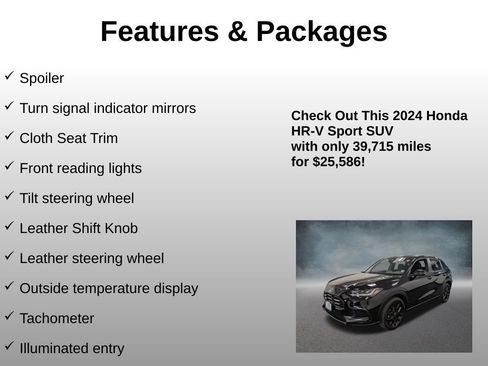 Certified 2024 Honda HR-V Sport image 24