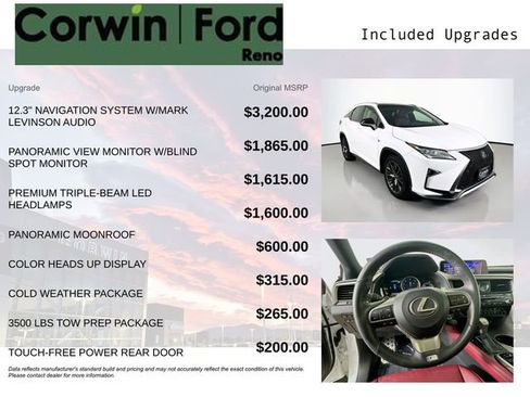 Used 2017 Lexus RX 350 F Sport w/ Cold Weather Package AWD/4WD image 3