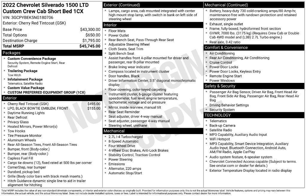 Used 2022 Chevrolet Silverado 1500 Custom AWD/4WD image 10