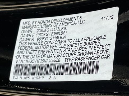 Certified 2022 Honda Accord Sport image 28