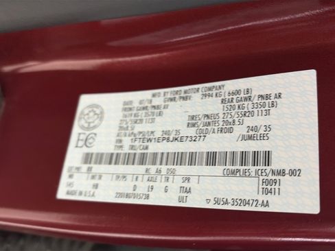 Certified 2018 Ford F150 Lariat w/ Equipment Group 502A Luxury image 9