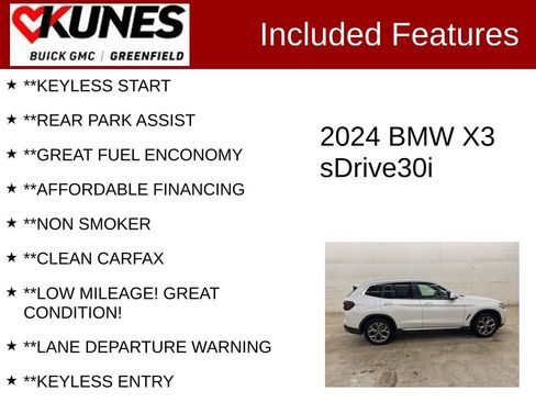Used 2024 BMW X3 sDrive30i RWD image 3
