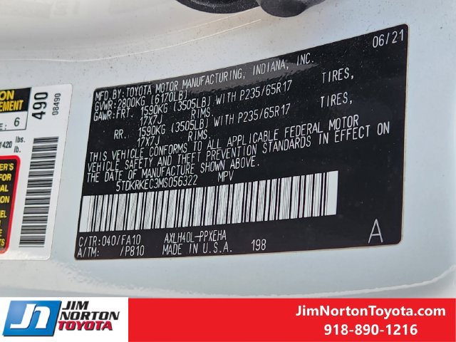 Used 2021 Toyota Sienna LE FWD image 34