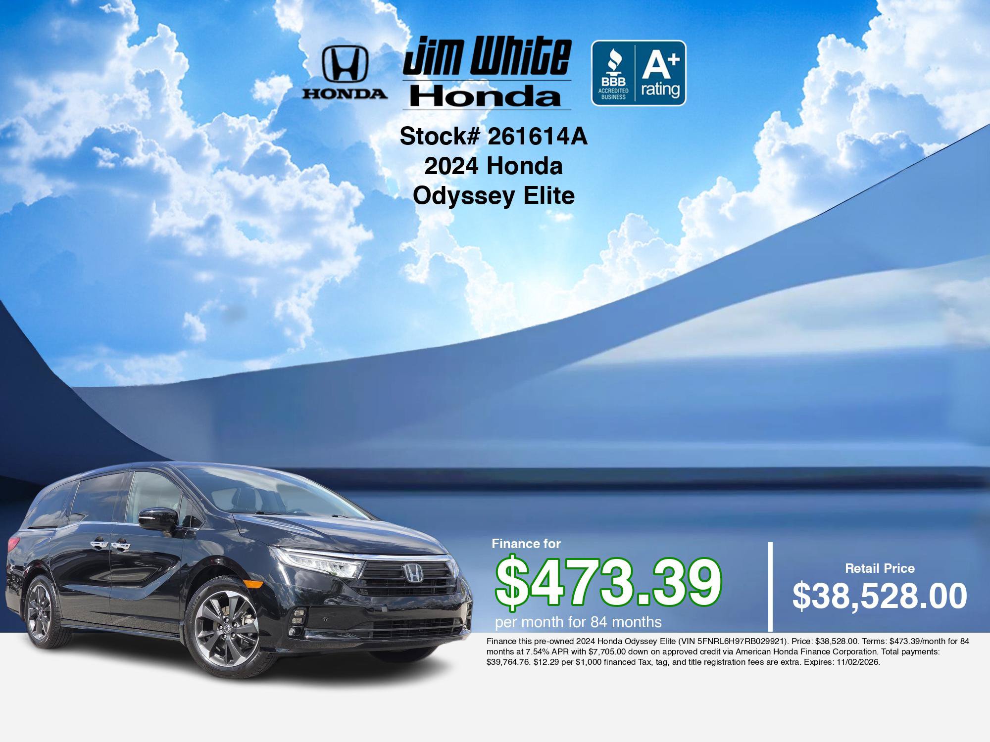 Certified 2024 Honda Odyssey Elite image 5
