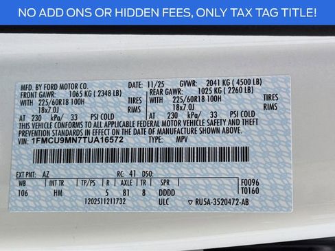 New 2026 Ford Escape ST-Line w/ Tech Pack #1 image 31