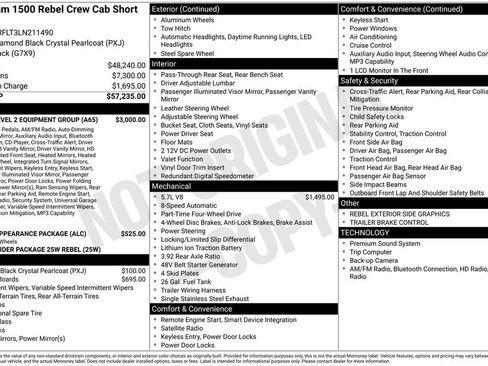 Used 2020 RAM 1500 Rebel w/ Rebel Level 2 Equipment Group AWD/4WD image 7