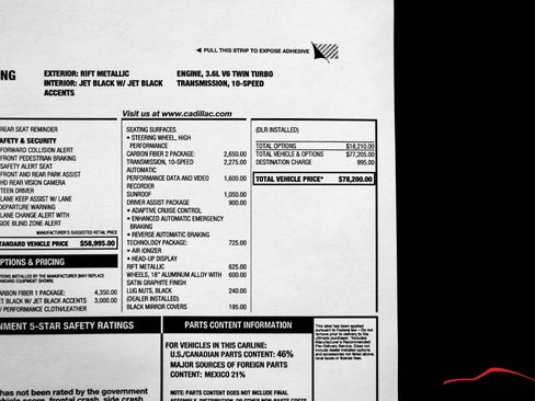 Used 2022 Cadillac CT4 V Blackwing w/ Carbon Fiber 1 Package image 91