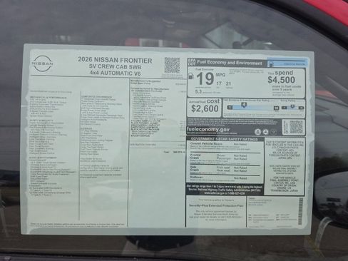 New 2026 Nissan Frontier SV w/ SV Convenience Package image 3