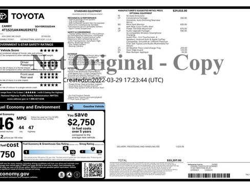 Used 2022 Toyota Camry SE w/ Audio Upgrade Package FWD image 2