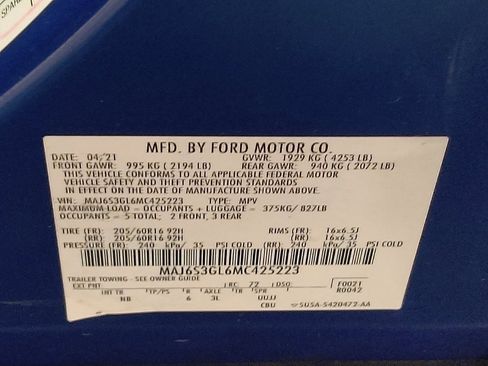 Used 2021 Ford EcoSport SE w/ SE Convenience Package AWD/4WD image 33
