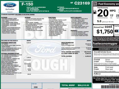 Used 2022 Ford F150 XLT w/ Equipment Group 302A High image 2