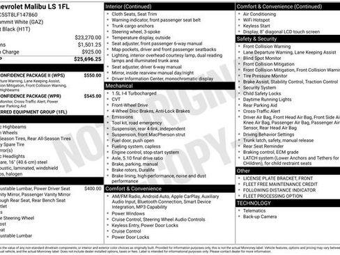 Used 2020 Chevrolet Malibu LS w/ Driver Confidence Package II image 33