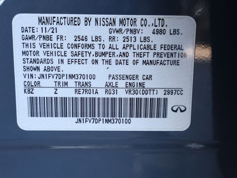 Certified 2022 INFINITI Q50 Red Sport 400 w/ Carbon Fiber Package image 30