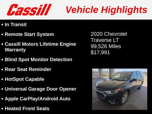 Used 2020 Chevrolet Traverse LT FWD image 3