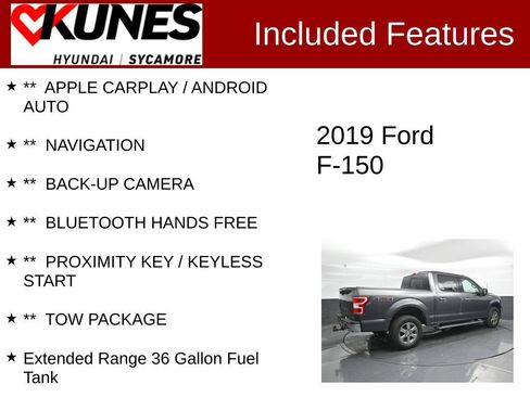 Used 2019 Ford F150 XLT w/ Equipment Group 302A Luxury AWD/4WD image 2