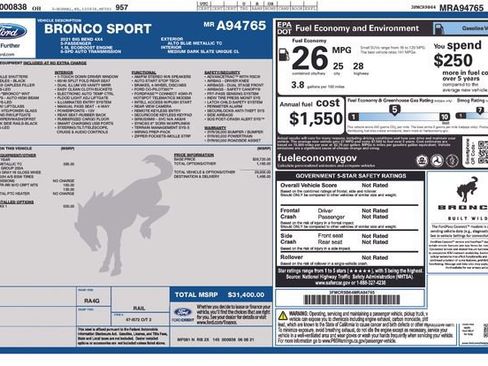 Used 2021 Ford Bronco Sport Big Bend image 12