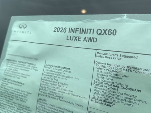 New 2026 INFINITI QX60 Luxe w/ Family Package image 25