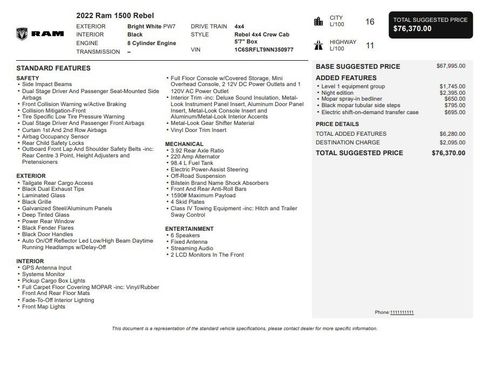 Used 2022 RAM 1500 Rebel w/ Night Edition AWD/4WD image 25