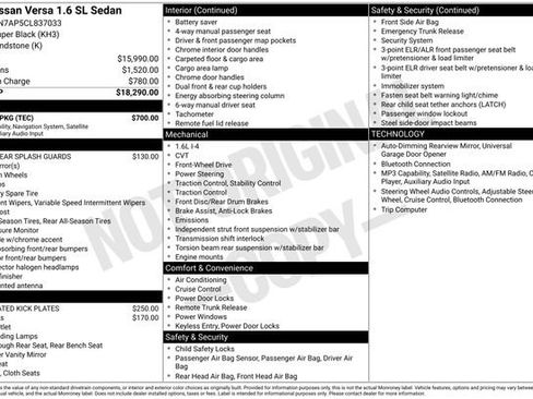 Used 2012 Nissan Versa w/ SL Tech Pkg FWD image 10