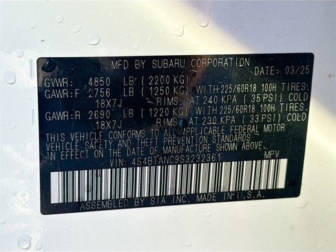 Used 2025 Subaru Outback Limited image 34