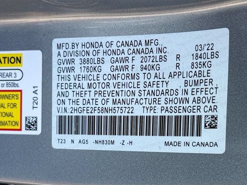 Used 2022 Honda Civic Sport image 36