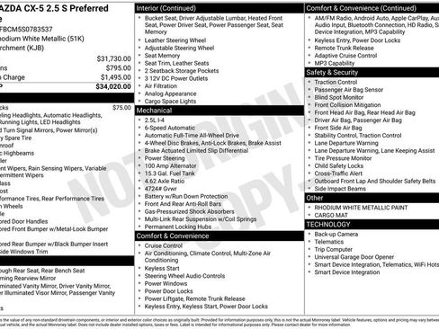 New 2025 MAZDA CX-5 AWD 2.5 S w/ Preferred Package image 6