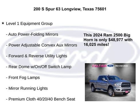 Used 2024 RAM 2500 Big Horn w/ Sport Appearance Package image 15