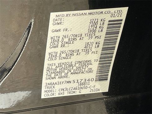 Used 2021 Nissan Titan SV w/ SV Convenience Package image 28