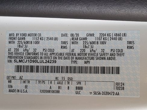 Used 2020 Lincoln Corsair AWD w/ Equipment Group 101A image 33