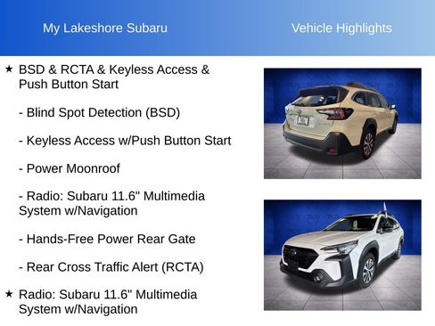 Certified 2025 Subaru Outback Premium AWD/4WD image 7