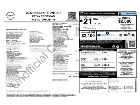 Certified 2023 Nissan Frontier Pro-X w/ Pro-X Premium Package RWD image 36