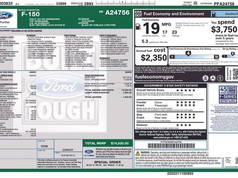 Used 2023 Ford F150 Lariat w/ Equipment Group 502A High AWD/4WD image 6