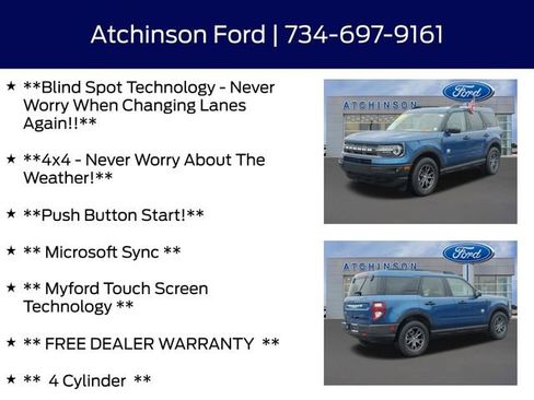 Certified 2023 Ford Bronco Sport Big Bend w/ Convenience Package image 8