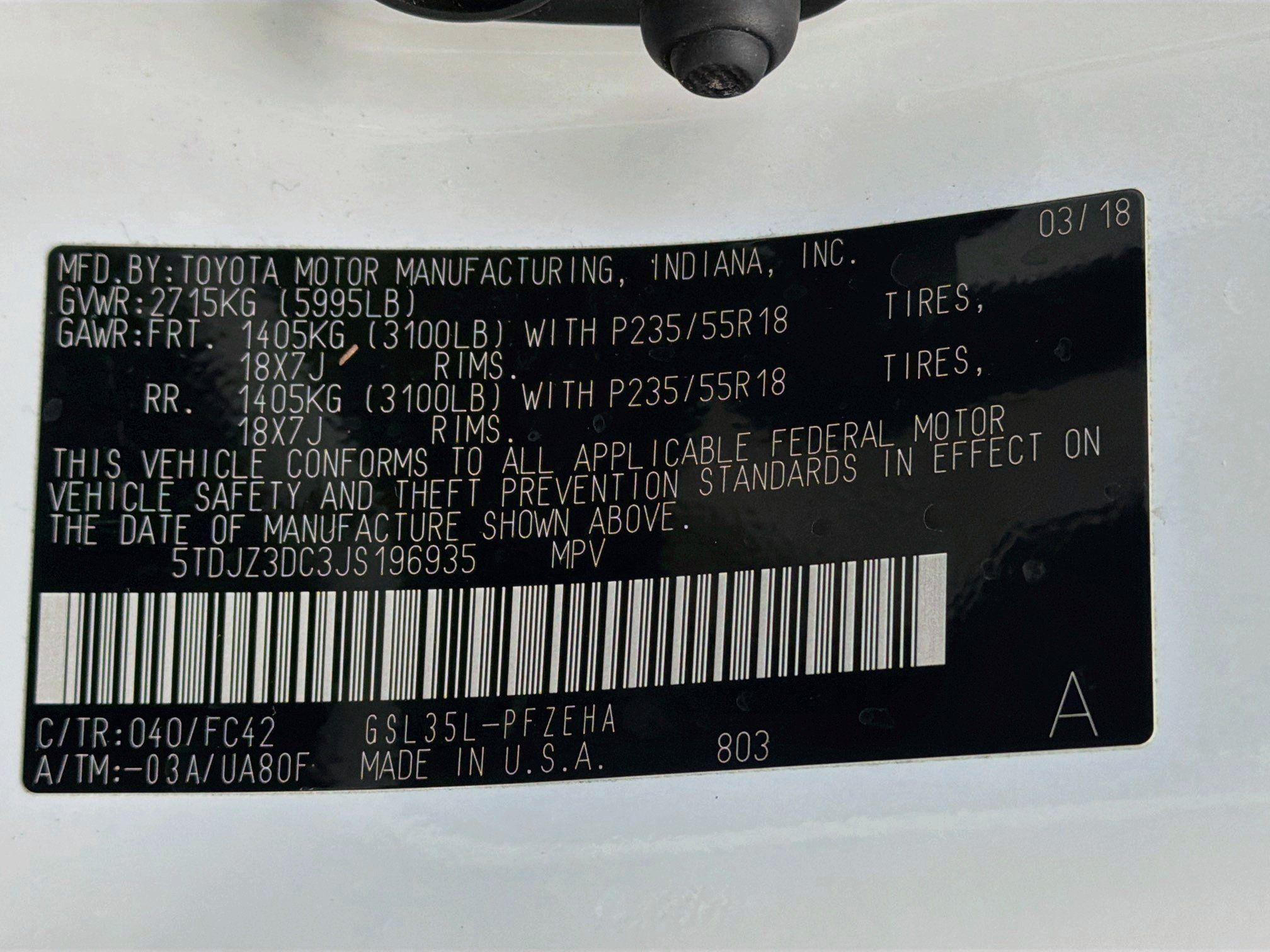 Used 2018 Toyota Sienna LE AWD/4WD image 12