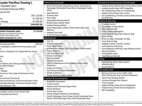 Used 2022 Chrysler Pacifica Touring-L w/ S Appearance Package FWD image 3