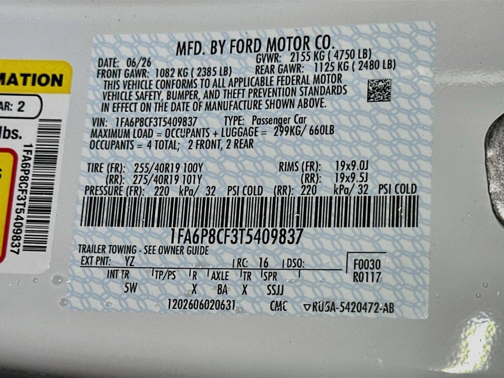 New 2026 Ford Mustang GT Premium w/ GT Performance Package RWD image 18