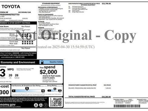 Used 2025 Toyota Tacoma SR image 4