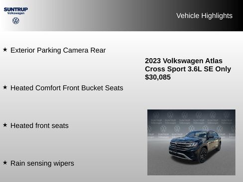 Used 2023 Volkswagen Atlas Cross Sport SE w/ Panoramic Sunroof Package AWD/4WD image 16