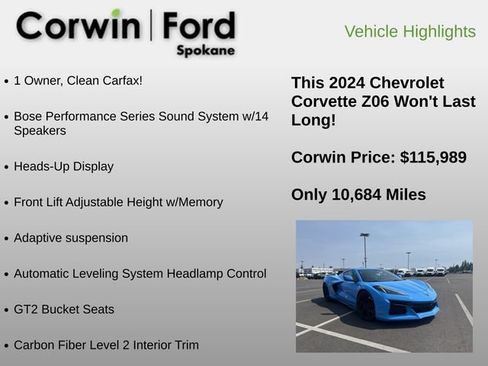 Used 2024 Chevrolet Corvette Z06 RWD image 6