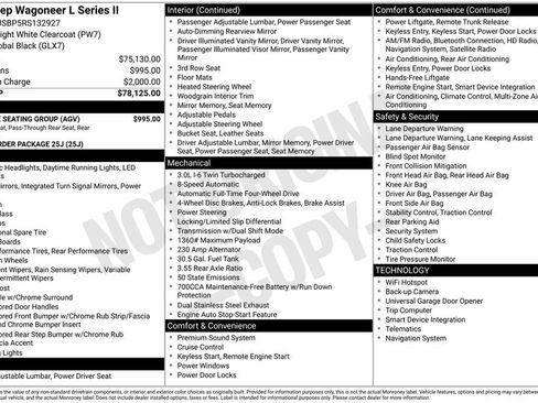 Used 2024 Jeep Wagoneer L Series II w/ Flexible Seating Group image 14